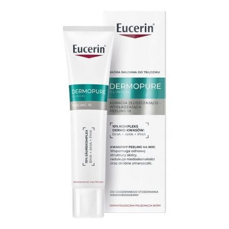 Eucerin DermoPure Clinical, kuracja złuszczająco-wygładzająca Peeling 10, z kwasem glikolowym i salicylowym, 40ml