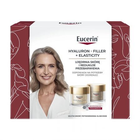 Eucerin Hyaluron-Filler + Elasticity, krem na dzień do cery dojrzałej SPF30, 50ml + krem do cery dojrzałej, na noc, 50ml