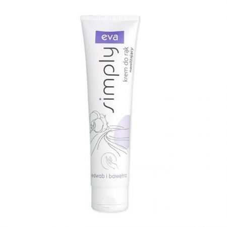 Eva Simply,  nawilżający krem do rąk, jedwab i bawełna, 100ml