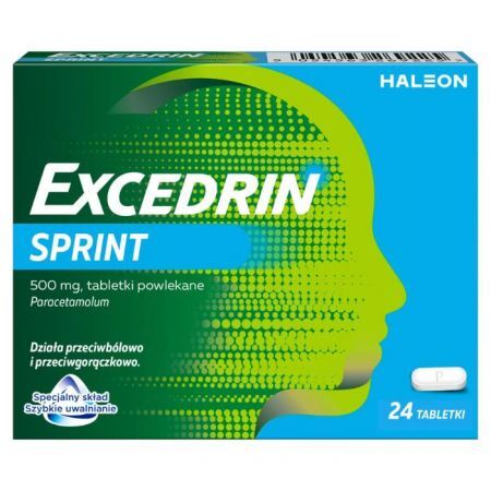 Excedrin Sprint 500mg, 24 tabletki