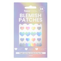 Face Facts Blemish Patches, holograficzne plasterki na niedoskonałości, serduszka, 24 sztuki