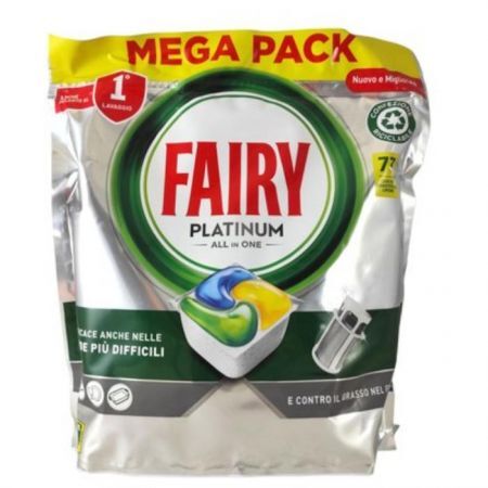 Fairy Platinum Lemon All in 1, kapsułki do zmywarki, 73 sztuki