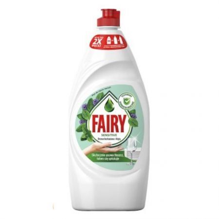 Fairy Sensitive, płyn do mycia naczyń, drzewo herbaciane z miętą, 900ml