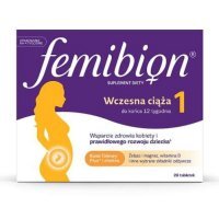 Femibion 1, Wczesna ciąża 1-12 tydzień, 28 tabletek