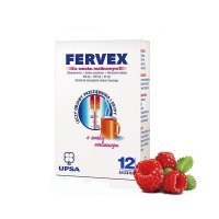 Fervex (500mg+200mg+25mg), granulat, smak malinowy, 12 saszetek