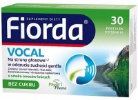 Fiorda Vocal, smak owoców leśnych, bez cukru, 30 pastylek do ssania