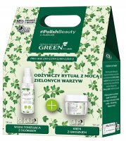 Flos-Lek Laboratorium, Green, krem z groszkiem, 50ml + woda tonizująca z ogórkiem, 95ml