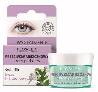 Flos-Lek Laboratorium, krem przeciwzmarszczkowy pod oczy, świetlik i kwas hialuronowy, 15ml