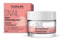 Flos-Lek Laboratorium, Snail, krem odbudowujący na dzień i na noc, ze śluzem ślimaka, 50ml