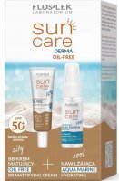 Flos-Lek Laboratorium, Sun Care Derma, krem BB matujący SPF50+, 30ml + Aqua Marine, mgiełka nawilżająca, 30ml