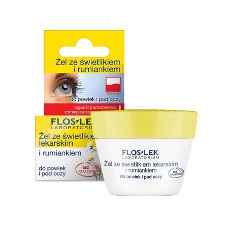 Flos-Lek Laboratorium, żel ze świetlikiem lekarskim i rumiankiem do powiek i pod oczy, 10g