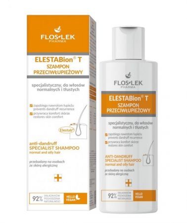 Flos-Lek Pharma, ElestaBion T, szampon przeciwłupieżowy specjalistyczny do włosów normalnych i tłustych, 150ml