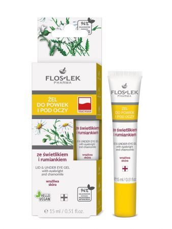 Flos-Lek Pharma, żel ze świetlikiem i rumiankiem do powiek i pod oczy, 15ml