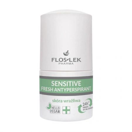 Floslek Pharma, Sensitive Fresh, antyperspirant, skóra wrażliwa, roll-on, 50ml