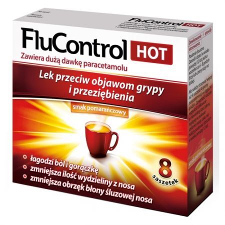 Flucontrol Hot (100mg+10mg+4mg), 8 saszetek