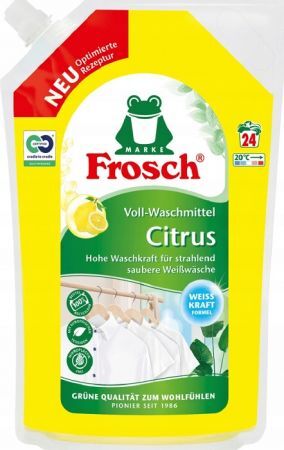 Frosch, płyn do prania tkanin białych, cytrynowy, zapas, 1440ml