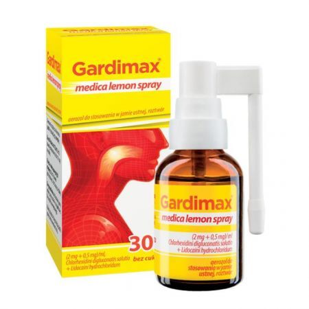 Gardimax medica lemon spray (2mg+0,5mg)/ml, aerozol bez cukru, 30ml