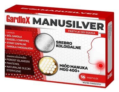 Gardlox Manusilver, 16 pastylek do ssania