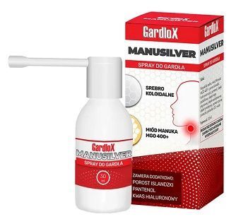 Gardlox Manusilver, spray do gardła, 30ml