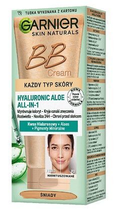 Garnier Skin Naturals, krem BB, SPF 15, odcień śniady, każdy typ skóry, 50ml