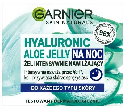 Garnier Skin Naturals, żel intensywnie nawilżający, na noc, każdy typ skóry, 50ml