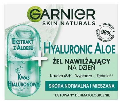 Garnier Skin Naturals, żel nawilżający, na dzień, skóra normalna i mieszana, 50ml