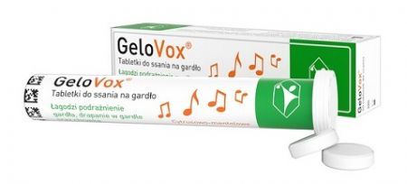GeloVox, tabletki do ssania na gardło, smak cytrusowo-mentolowy, 20 tabletek