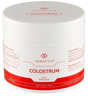 Genactiv Colostrum, proszek, dla dorosłych i dzieci po 3 roku życia, 45g