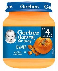 Gerber, dynia, po 4 miesiącu, 125g