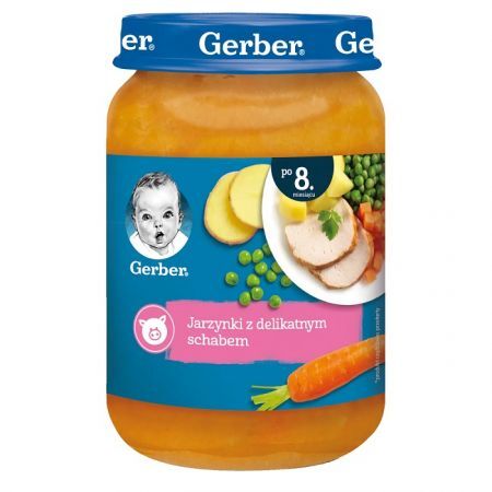 Gerber, jarzynki z delikatnym schabem, po 8 miesiącu, 190g