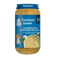 Gerber Junior, delikatna zupka kalafiorowo-brokułowa, dla dzieci w wieku 1-3 lata, 250g