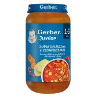 Gerber Junior, zupka gulaszowa z ziemniaczkami, dla dzieci w wieku 1-3 lata, 250g