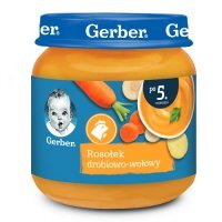 Gerber, rosołek drobiowo-wołowy, po 5 miesiącu, 125g