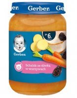 Gerber, schabik ze śliwką w warzywach, po 6 miesiącu, 190g