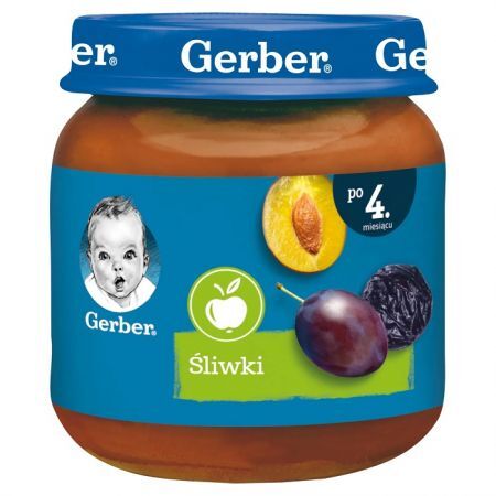 Gerber, śliwki, po 4 miesiącu, 125g