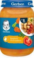 Gerber, spaghetti z kurczakiem, po 8 miesiącu, 190g