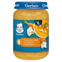 Gerber, zupka wiosenna z indykiem i koperkiem, po 6 miesiącu, 190g