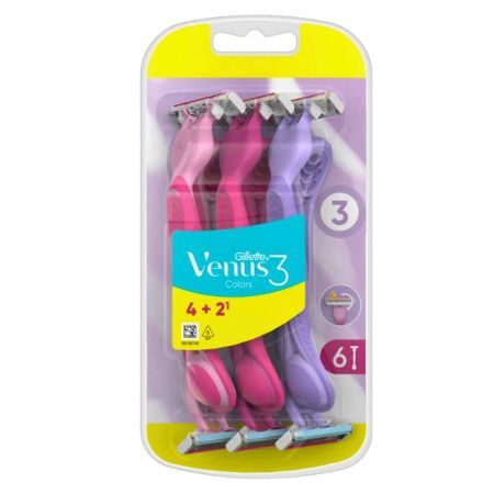 Gillette Venus 3, maszynka do golenia dla kobiet, jednorazowa, 6 sztuk