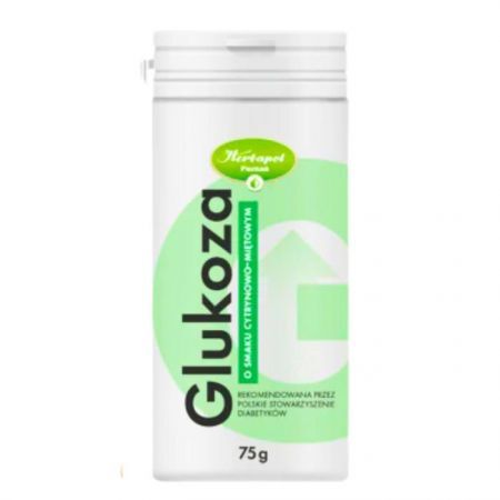 Glukoza, smak cytrynowo-miętowy, proszek, 75g