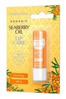 GlySkinCare Seaberry Oil, pomadka ochronna do ust z organicznym olejem z rokitnika, 4,9g