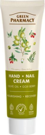 Green Pharmacy, krem do rąk, oliwa z oliwek i jagody goi, 100ml