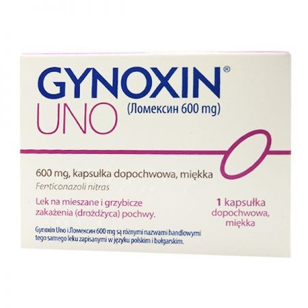 Gynoxin Uno 600mg, 1 kapsułka dopochwowa IR*