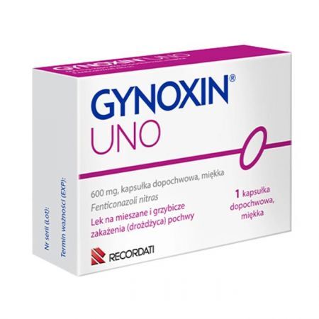 Gynoxin Uno 600mg, 1 kapsułka dopochwowa