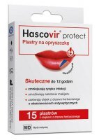 Hascovir Protect, plastry na opryszczkę, 15 sztuk