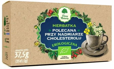 Herbatka polecana przy nadmiarze cholesterolu, ekologiczna, 25 saszetek