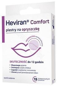 Heviran Comfort , plastry na opryszczkę, 15 sztuk