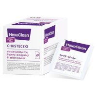 HexaClean, chusteczki do pielęgnacji powiek, 20 sztuk
