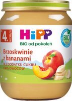 Hipp, brzoskwinie z bananami, Bio, po 4 miesiącu, 125g
