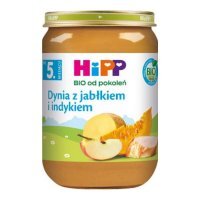 Hipp, dynia z jabłkiem i indykiem, po 5 miesiącu, 190g