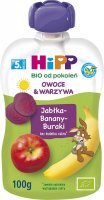 Hipp, jabłka, banany, buraki, Bio, po 5 miesiącu, 100g